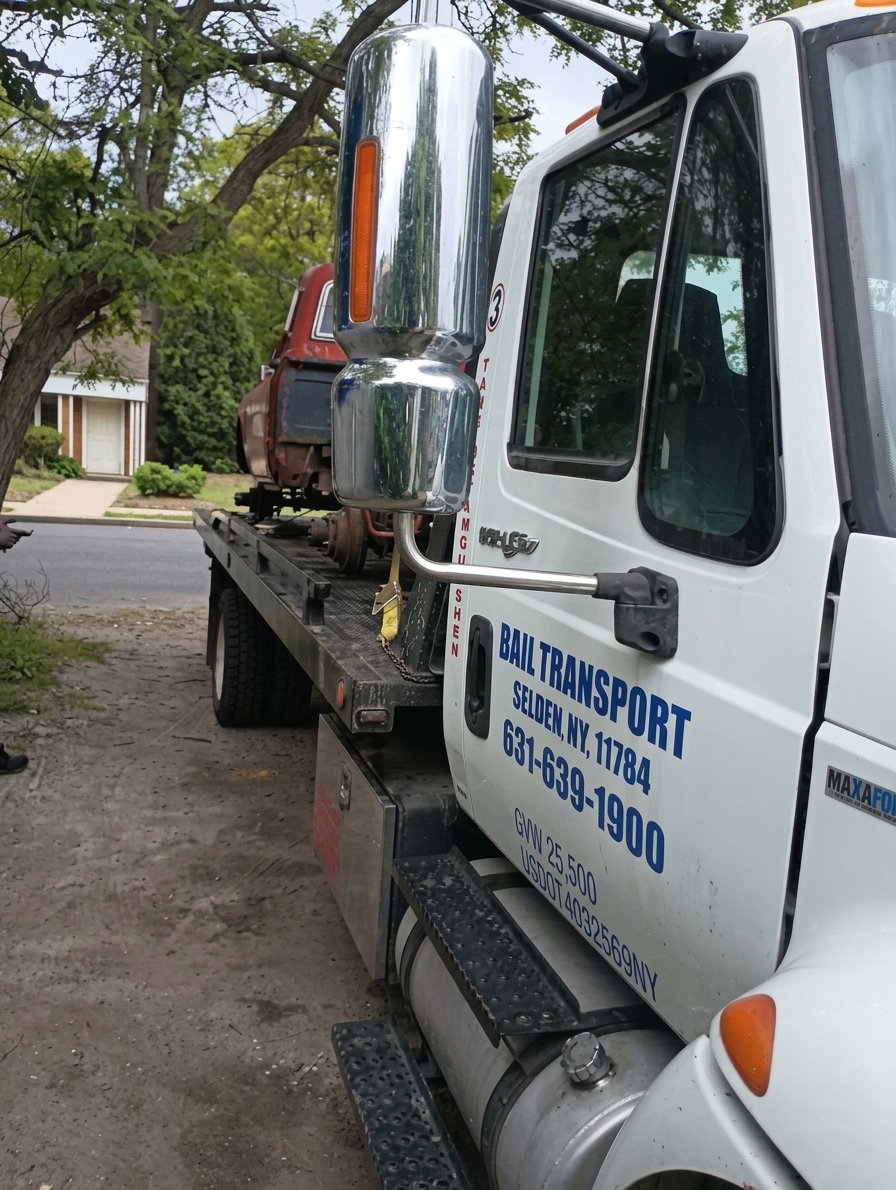 Bail Transport LLC towing vehicle serving Selden New York